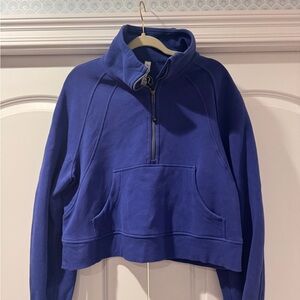 Women's Blue Half-Zip Sweater